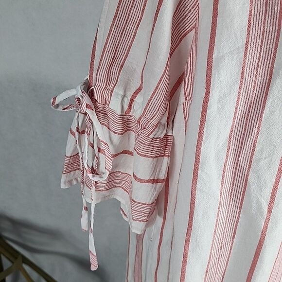 Skies are Blue Anthropologie Cotton & Rayon Striped Dress Size L - Picture 2 of 9